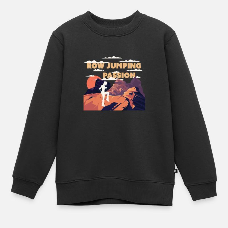 Passion pour le saut à la corde - Sweat Premium enfant bio - noir