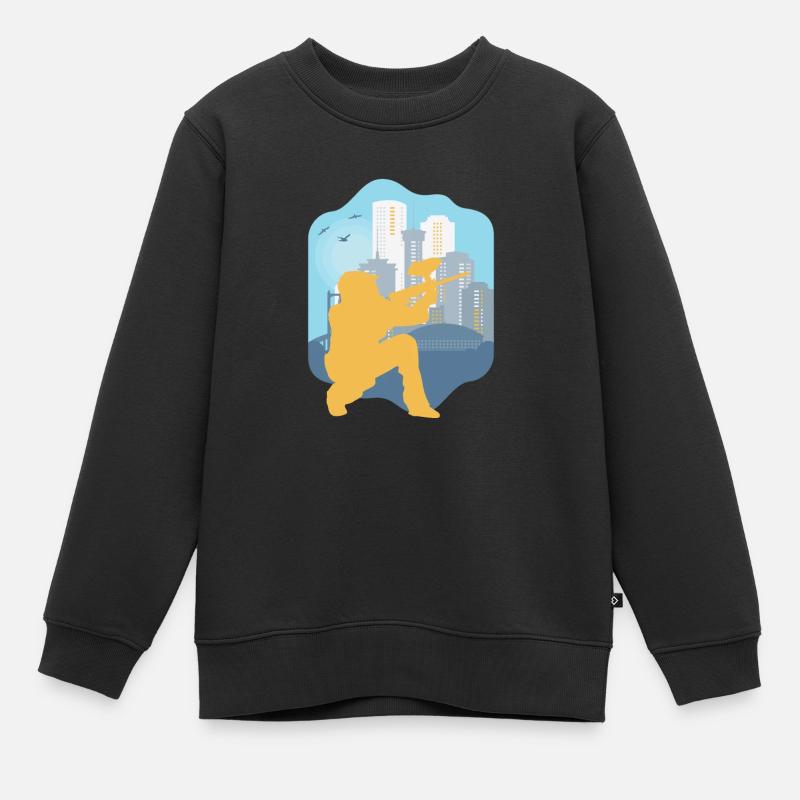 Skyline Paintball - Sweat Premium enfant bio - noir