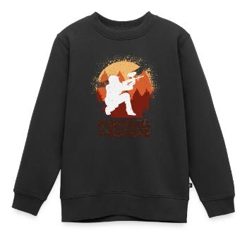 Paintball, joueur de paintball - Sweat Premium enfant bio - noir - Devant - AI Model Kid Female (0cm)