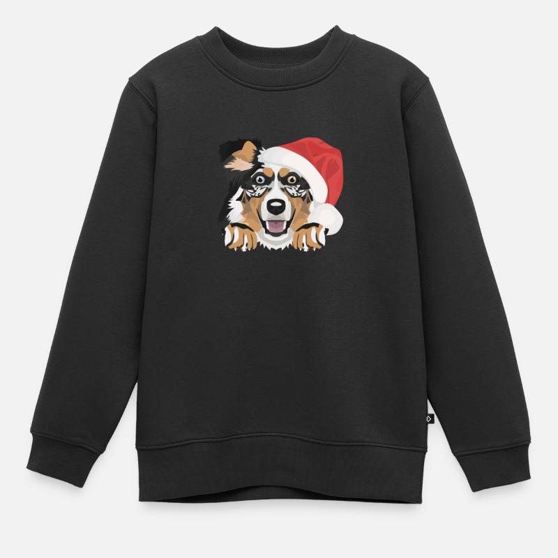 Berger australien Joyeux Noël - Sweat Premium enfant bio - noir