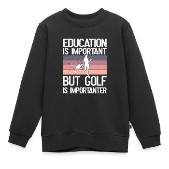 Bildung Ist Wichtig, Aber Ballett Ist wichtiger - Kinder Premium Organic Sweatshirt - Schwarz - Vorne - AI Model Kid Female (0cm)