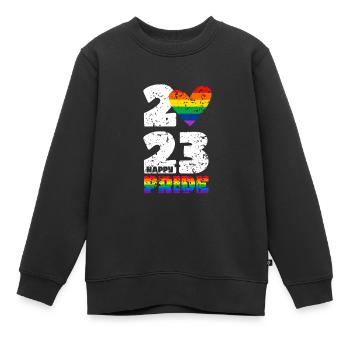 Bonne fierté 2023 - Sweat Premium enfant bio - noir - Devant - AI Model Kid Female (0cm)
