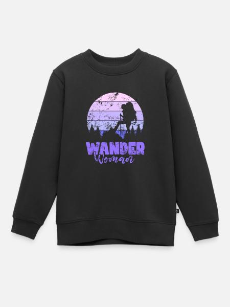 Wander Women in Nature - Sweat Premium enfant bio - noir