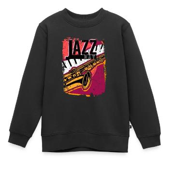 Jazz Musik Improvisation Festival - Kinder Premium Organic Sweatshirt - Schwarz - Vorne - AI Model Kid Female (0cm)