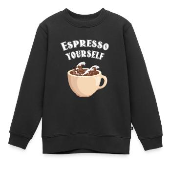 Welttag des Kaffees - Kinder Premium Organic Sweatshirt - Schwarz - Vorne - AI Model Kid Female (0cm)