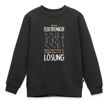 Watt, intelligente Elektroniker - Kinder Premium Organic Sweatshirt - Schwarz - Vorne - AI Model Kid Female (0cm)