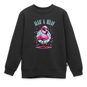 Alaaf & Helau Flamingo Cologne Carnaval d’Alaaf - Sweat Premium enfant bio - noir - Devant - AI Model Kid Female (0cm)