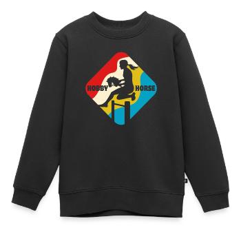 Cheval de loisir - Cheval de loisir - Équitation - Cadeau - Sweat Premium enfant bio - noir - Devant - AI Model Kid Female (0cm)