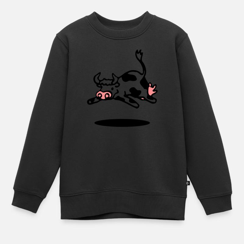 la vache - Sweat Premium enfant bio - noir