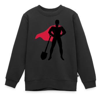 Held am Feld - Kinder Premium Organic Sweatshirt - Schwarz - Vorne - AI Model Kid Female (0cm)