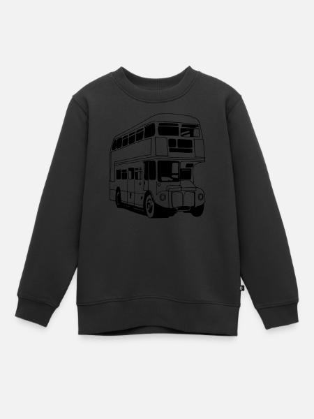 London-Bus (sw) - Kids Premium Organic Sweatshirt - black