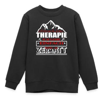 Zermatt - Kinder Premium Organic Sweatshirt - Schwarz - Vorne - AI Model Kid Female (0cm)