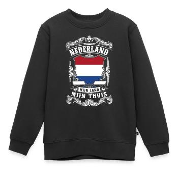 Nederland - Holland - Kinder Premium Organic Sweatshirt - Schwarz - Vorne - AI Model Kid Female (0cm)