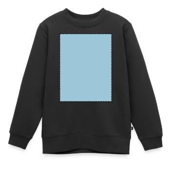 Rechteck gepunktet gefüll - Kinder Premium Organic Sweatshirt - Schwarz - Vorne - AI Model Kid Female (0cm)