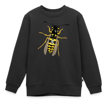 Wespe - Kinder Premium Organic Sweatshirt - Schwarz - Vorne - AI Model Kid Female (0cm)