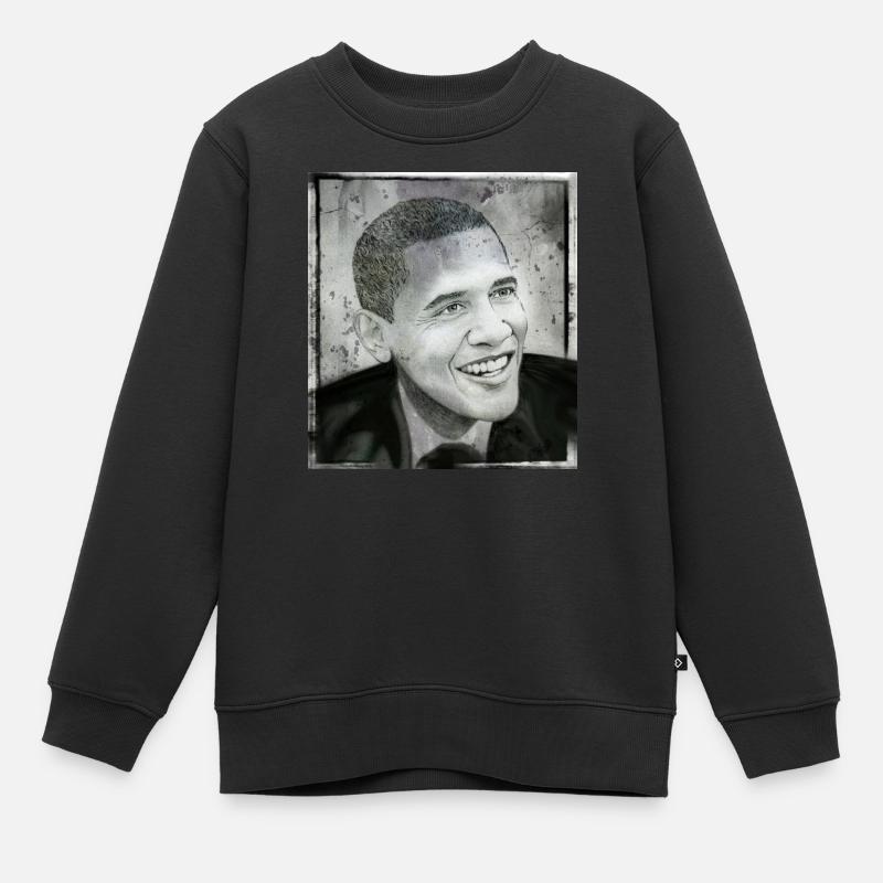Obama - Sweat Premium enfant bio - noir
