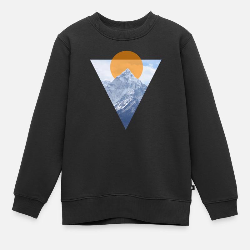 Montagne - Sweat Premium enfant bio - noir