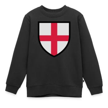 English coat of arms - blason Angleterre - England - Sweat Premium enfant bio - noir - Devant - AI Model Kid Female (0cm)