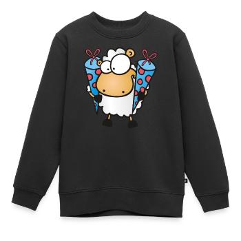 Schulanfang und Zuckertüte Schaf - Kinder Premium Organic Sweatshirt - Schwarz - Vorne - AI Model Kid Female (0cm)