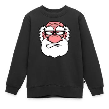 gesicht kopf boese veraergert wuetend sauer schlec - Kinder Premium Organic Sweatshirt - Schwarz - Vorne - AI Model Kid Female (0cm)