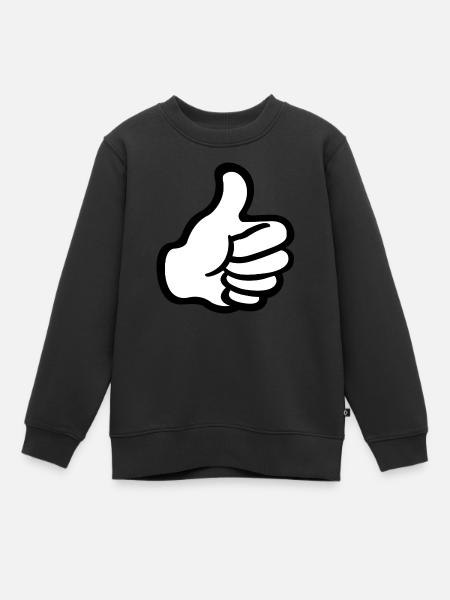emoji pouce.png - Sweat Premium enfant bio - noir