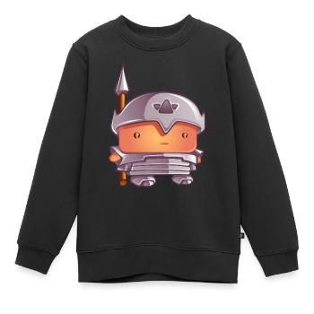 Burgwächter - Kinder Premium Organic Sweatshirt - Schwarz - Vorne - AI Model Kid Female (0cm)