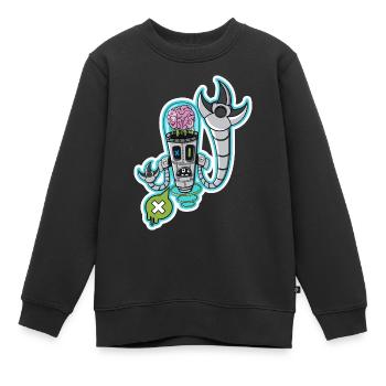 Gehirnmaschine - Kinder Premium Organic Sweatshirt - Schwarz - Vorne - AI Model Kid Female (0cm)