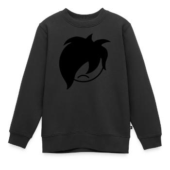 Triste malheureux emo longs cheveux noirs - Sweat Premium enfant bio - noir - Devant - AI Model Kid Female (0cm)