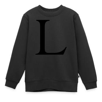 l - Kinder Premium Organic Sweatshirt - Schwarz - Vorne - AI Model Kid Female (0cm)