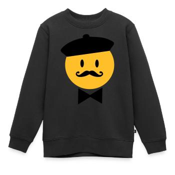 Frankreich - Kinder Premium Organic Sweatshirt - Schwarz - Vorne - AI Model Kid Female (0cm)