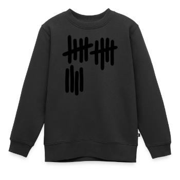 14 - Nummer - Kinder Premium Organic Sweatshirt - Schwarz - Vorne - AI Model Kid Female (0cm)