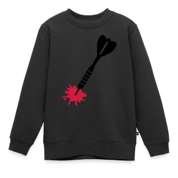 Jeu de fléchettes - Sweat Premium enfant bio - noir - Devant - AI Model Kid Female (0cm)