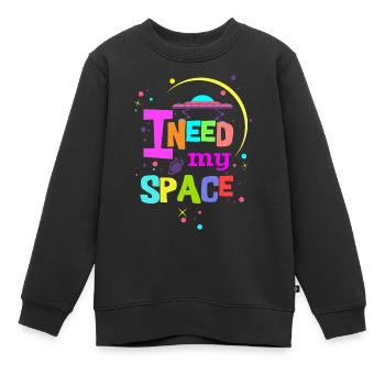 Ich brauche meinen Platz - Kinder Premium Organic Sweatshirt - Schwarz - Vorne - AI Model Kid Female (0cm)