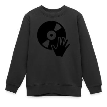 DJ - Kinder Premium Organic Sweatshirt - Schwarz - Vorne - AI Model Kid Female (0cm)
