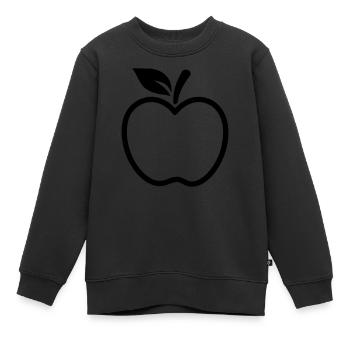 Apfel - Kinder Premium Organic Sweatshirt - Schwarz - Vorne - AI Model Kid Female (0cm)