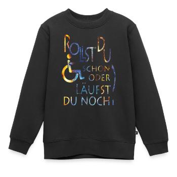 Rollst du schon farbig - Kinder Premium Organic Sweatshirt - Schwarz - Vorne - AI Model Kid Female (0cm)