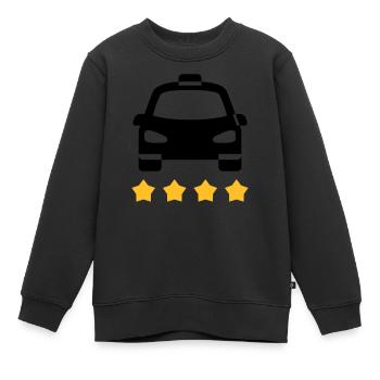 Taxi - Kinder Premium Organic Sweatshirt - Schwarz - Vorne - AI Model Kid Female (0cm)