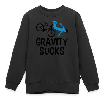 graviti sucks gravitation vorne ueber fallen fahrr - Kinder Premium Organic Sweatshirt - Schwarz - Vorne - AI Model Kid Female (0cm)