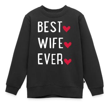 femme - Sweat Premium enfant bio - noir - Devant - AI Model Kid Female (0cm)