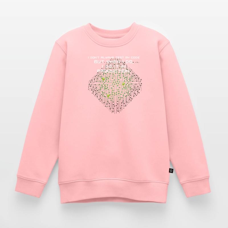 test code nerd joke spruch pc programmierer geek i Kinder Premium Organic Sweatshirt