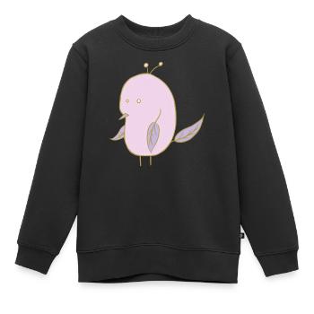 Blätter Vogel - Kinder Premium Organic Sweatshirt - Schwarz - Vorne - AI Model Kid Female (0cm)