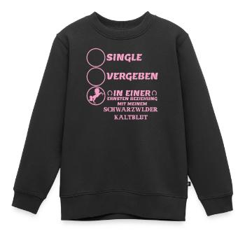 Beziehung Schwarzwälder Kaltblut (1) - Kinder Premium Organic Sweatshirt - Schwarz - Vorne - AI Model Kid Female (0cm)