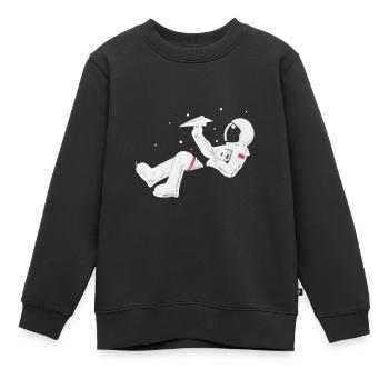 Astronaute relax - Sweat Premium enfant bio - noir - Devant - AI Model Kid Female (0cm)