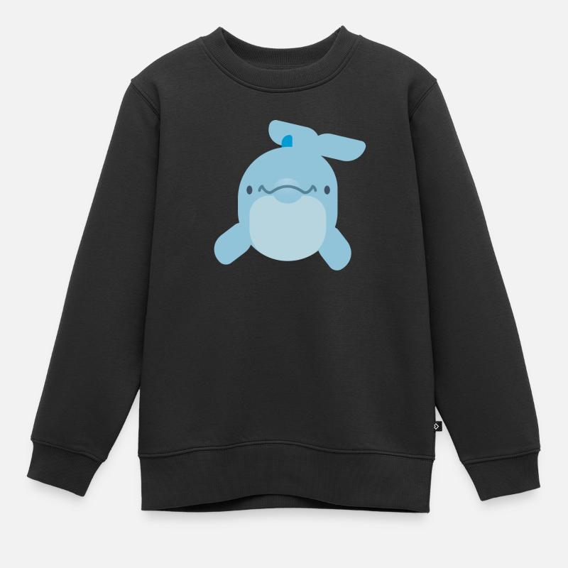Delfin - Kinder Premium Organic Sweatshirt - Schwarz