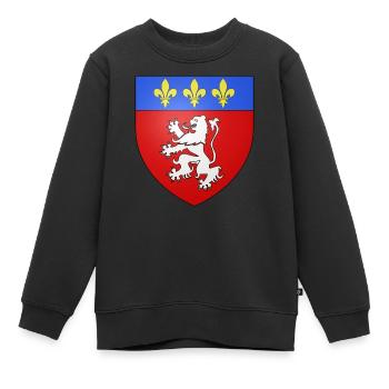 von Lyon Rhone - Kinder Premium Organic Sweatshirt - Schwarz - Vorne - AI Model Kid Female (0cm)