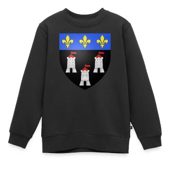 Wappen Touren - Kinder Premium Organic Sweatshirt - Schwarz - Vorne - AI Model Kid Female (0cm)