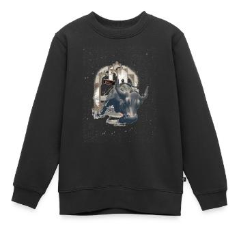 Marché de la bourse Bourse Wall Street NYSE - Sweat Premium enfant bio - noir - Devant - AI Model Kid Female (0cm)