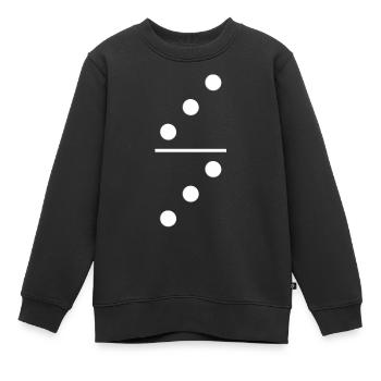 Domino Gruppenkostüm 3 3 Fasching Geschenk T-Shirt - Kinder Premium Organic Sweatshirt - Schwarz - Vorne - AI Model Kid Female (0cm)
