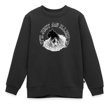 Schwarzer Panther. Es ist nur eine Illusion. - Kinder Premium Organic Sweatshirt - Schwarz - Vorne - AI Model Kid Female (0cm)