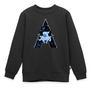 A Clockwork Octopus - Kids Premium Organic Sweatshirt - black - Front - AI Model Kid Female (0cm)